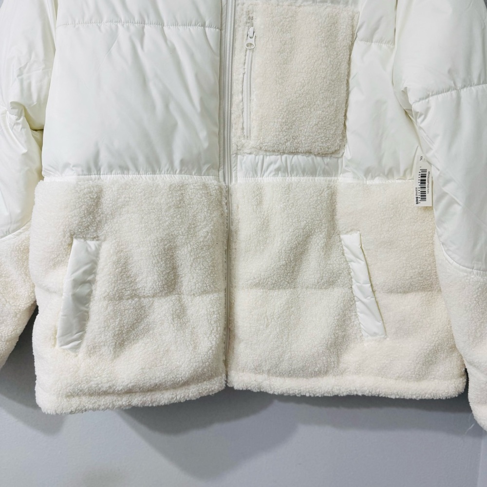 Amazon Essentials Hooded Sherpa Puffer Jacket Ivory XXL - Picture 13 of 16
